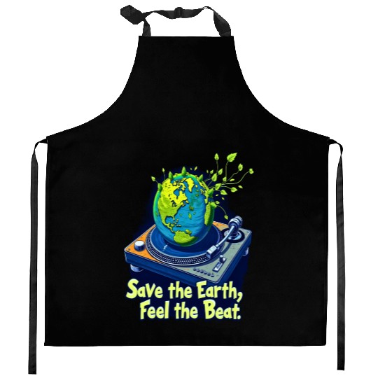Kitchen Aprons - Save the Earth – Feel the Beat of Nature