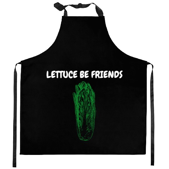 "Lettuce Be Friends" Funny Quote | Gardening Gift Kitchen Aprons