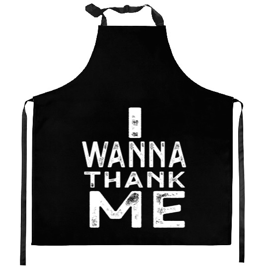 Bold Thank You Typography Design Kitchen Aprons