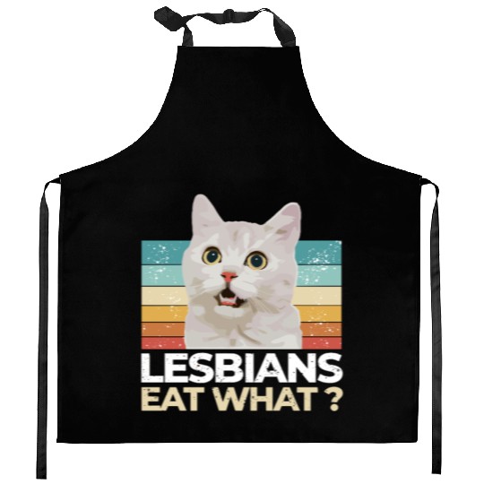 Lesbians Eat What? Funny Offensive Kitchen Aprons