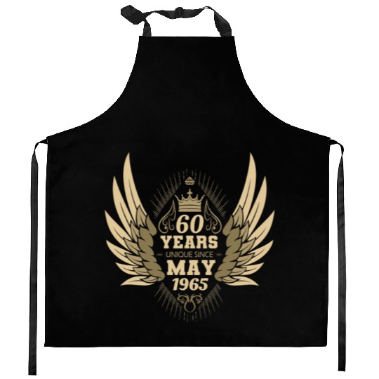 60th birthday angel wings unique since May 1965 Kitchen Aprons
