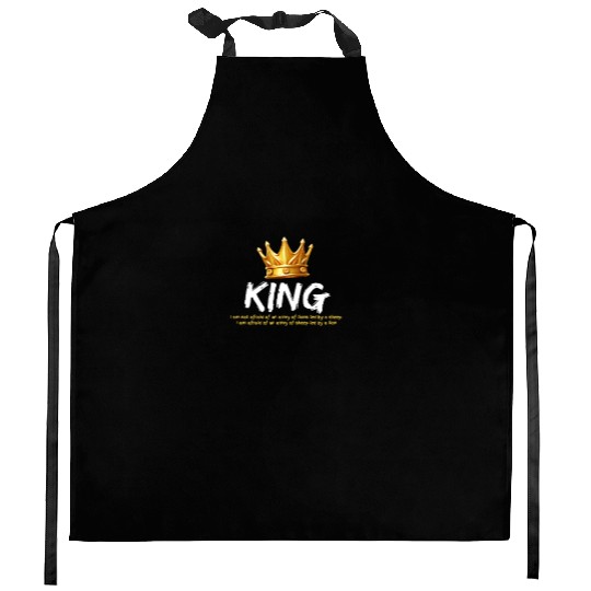 Courageous King:Wear Your Strength with Confidence Kitchen Aprons