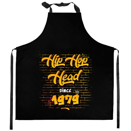 Hip-Hop Head Since 1979 - 46 Years of Fresh Beats Kitchen Aprons