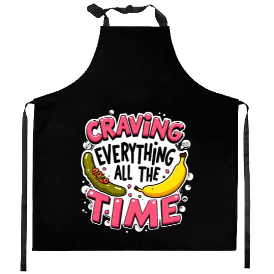 Pregnancy Cravings Funny Maternity Food Baby Bump Kitchen Aprons