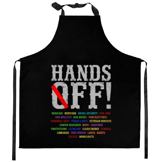 Hands Off Social Security Protest Resist Save D Kitchen Aprons