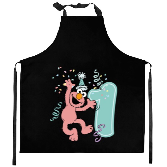 Sesame Street Birthday Design With Elmo One Year Kitchen Aprons