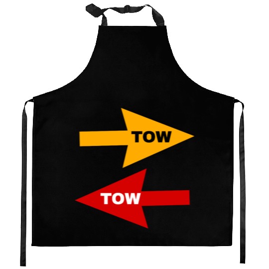 tow arrow stickers red yellow to vehicles racecar Kitchen Aprons