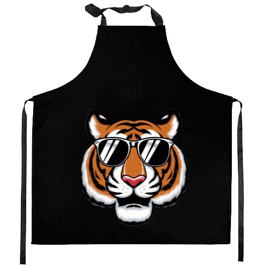 Cartoon Tiger Cute Jungle Animal For Tiger Lover Kitchen Aprons