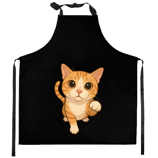 Cute Meow Cat Design for Cat Lovers Kitchen Aprons
