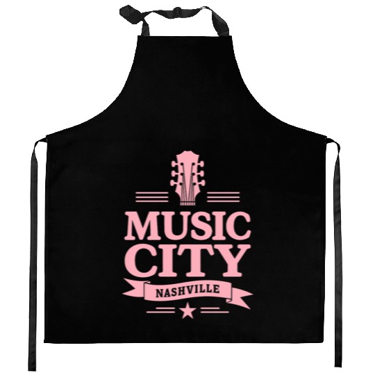 Music City Nashville Guitar Tennessee Kitchen Aprons