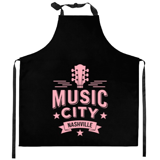 Music City Nashville Guitar Tennessee Kitchen Aprons
