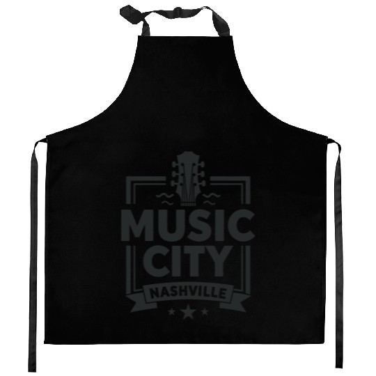 Music City Nashville Guitar Tennessee Kitchen Aprons