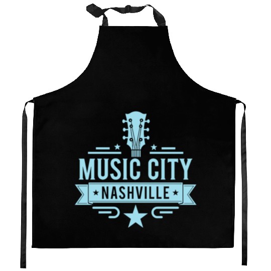 Music City Nashville Guitar Tennessee Kitchen Aprons