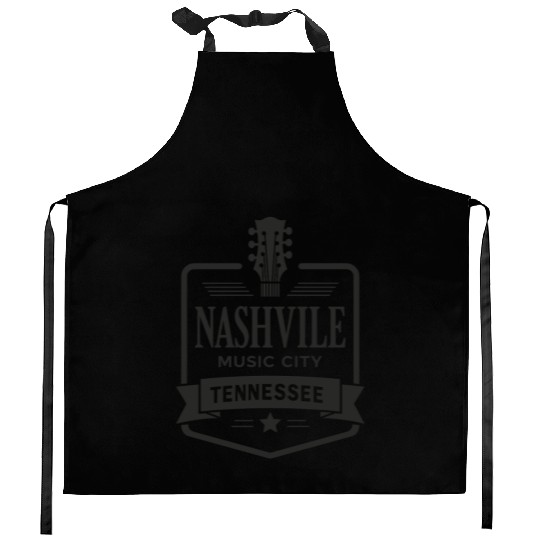 Nashville Music City Guitar Tennessee Kitchen Aprons