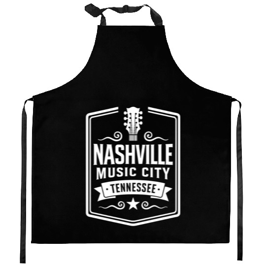 Nashville Music City Guitar Tennessee Kitchen Aprons