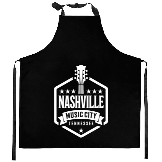 Nashville Music City Guitar Tennessee Kitchen Aprons