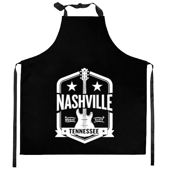 Nashville Music City Guitar Tennessee Kitchen Aprons