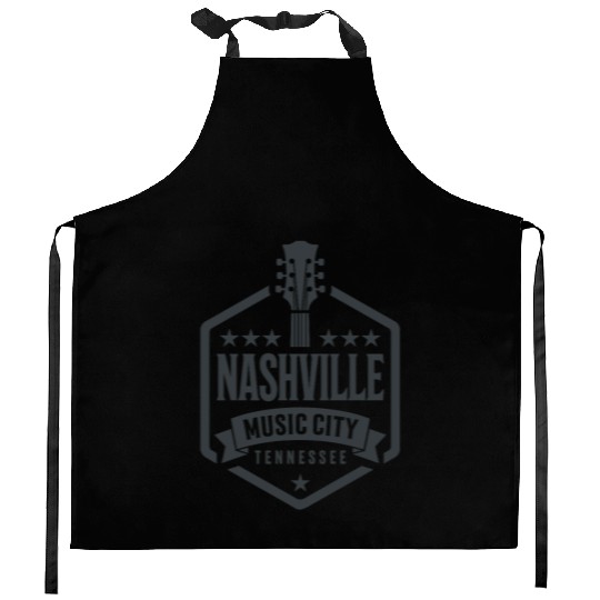 Nashville Music City Guitar Tennessee Kitchen Aprons