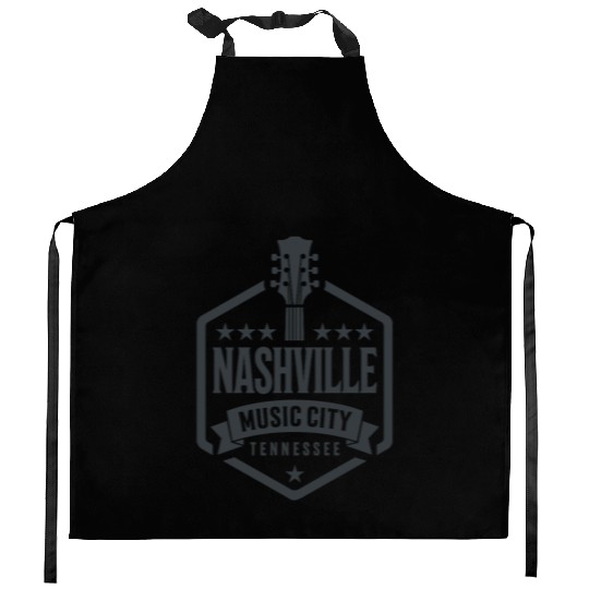 Nashville Music City Guitar Tennessee Kitchen Aprons