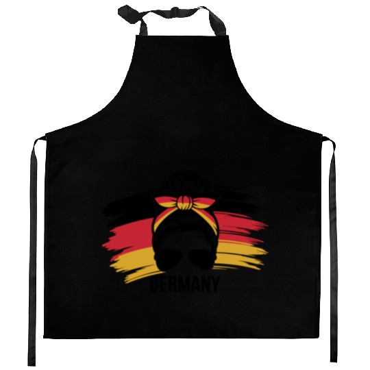 Stylish Germany Pride with Bandana and Sunglasses Kitchen Aprons