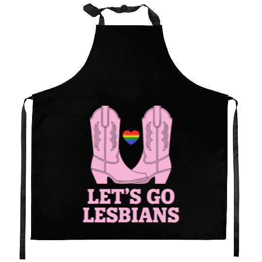 Let’s Go Lesbians Subtle Lesbian Pride Kitchen Aprons