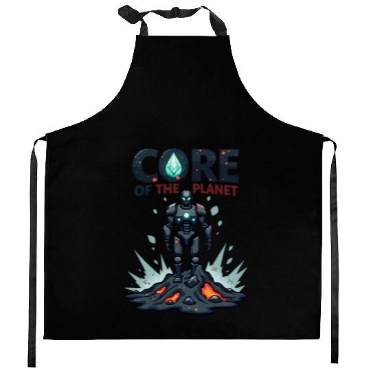 Embrace Earth's Power with Core of the Planet Kitchen Aprons