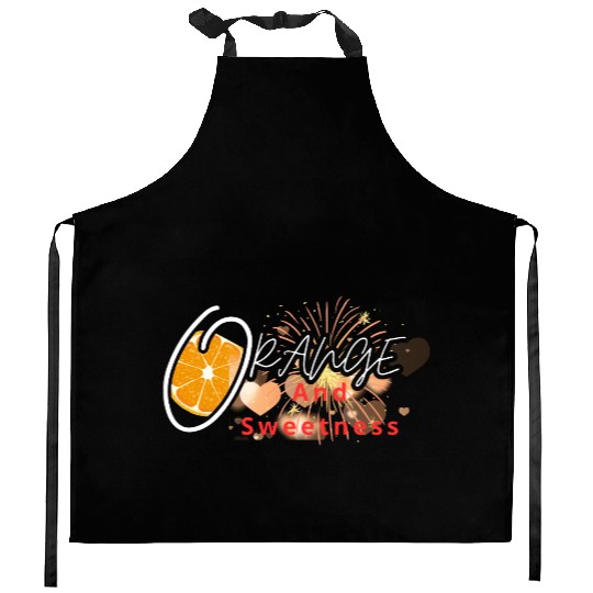Orange and sweetness Kitchen Aprons