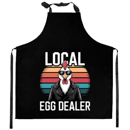 Local Egg Dealer Easter Sunday Retro Chicken Kitchen Aprons