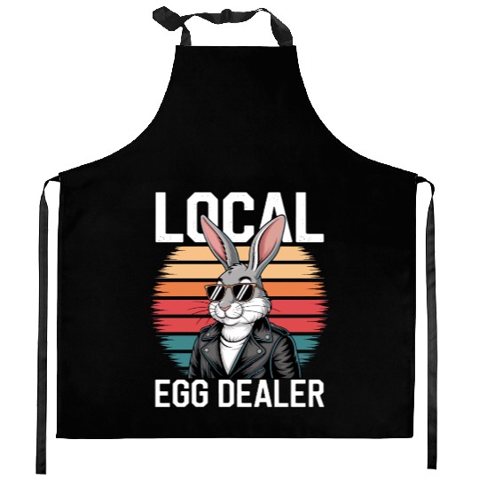 Local Egg Dealer Easter Bunny Easter Sunday Kitchen Aprons