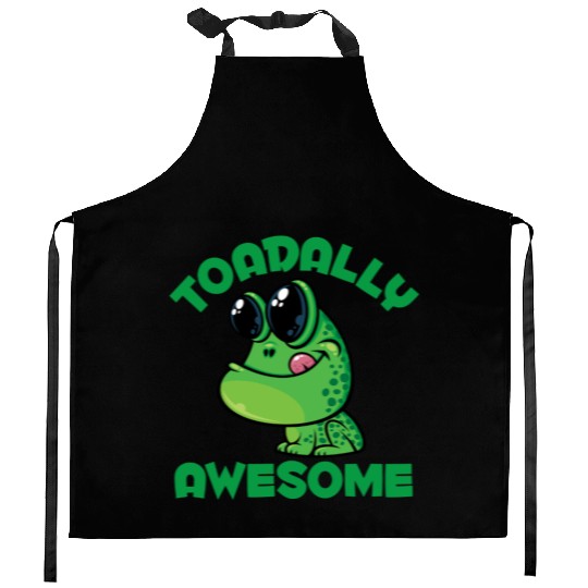 Toadally Awesome Happy Cartoon Toad Kitchen Aprons