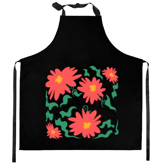 Boho Summer Flower Nature Lover Floral Wildflower Kitchen Aprons