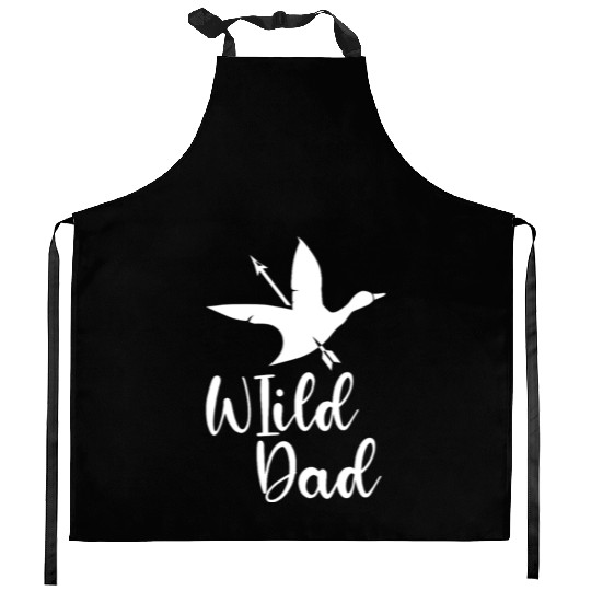 Wild Dad Funny Duck Hunting Father’s Day Quote Kitchen Aprons