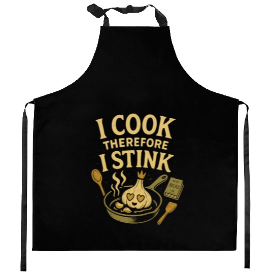 I Cook Therefore I Stink Garlic Cooking Kitchen Aprons