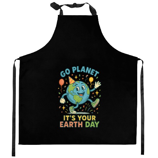 Go Planet, It’s Your Earth Day (Alternate) Kitchen Aprons