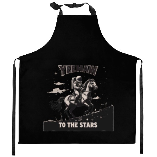 Space Cowboy Yeehaw Kitchen Aprons