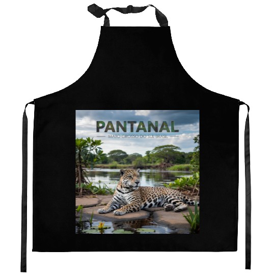 Pantanal Jaguar – Wild Beauty of Brazil Kitchen Aprons