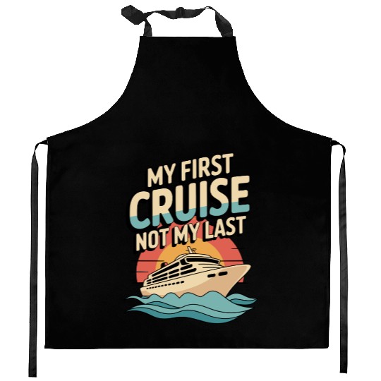 Cruise Rookie Ocean Adventure First Voyage Kitchen Aprons