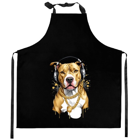 Heavy Metal Pup Kitchen Aprons