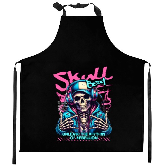 Skull Beat Kitchen Aprons
