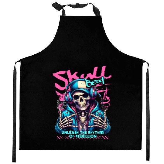 Skull Beat Kitchen Aprons