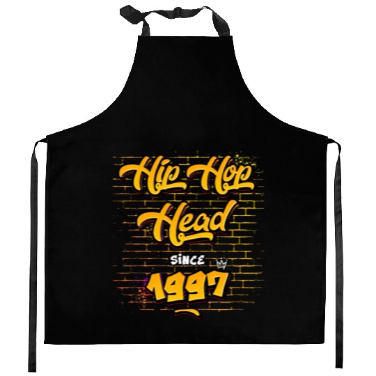 Hip-Hop Head Since 1997 - 28 Years of Real Vibes Kitchen Aprons