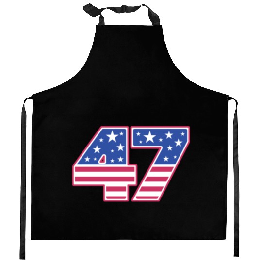 Number 47 in Stars and Stripes Kitchen Aprons