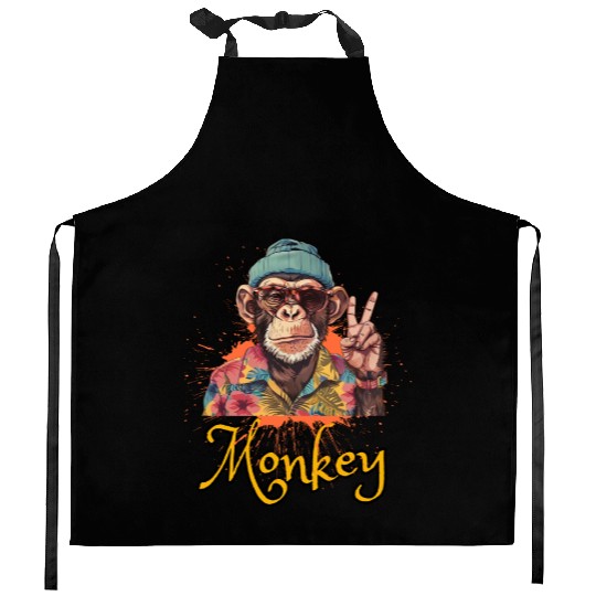 Just a Cool Monkey Kitchen Aprons