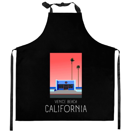 Retro Venice Beach California Kitchen Aprons