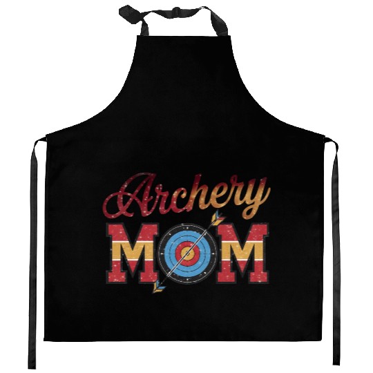 Archery Mom - Bullseye Mom Kitchen Aprons