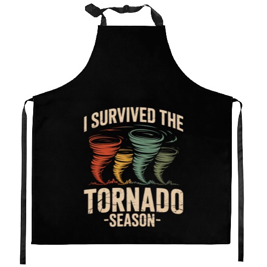 I Survived The Tornado Season Meteorology Storm Kitchen Aprons