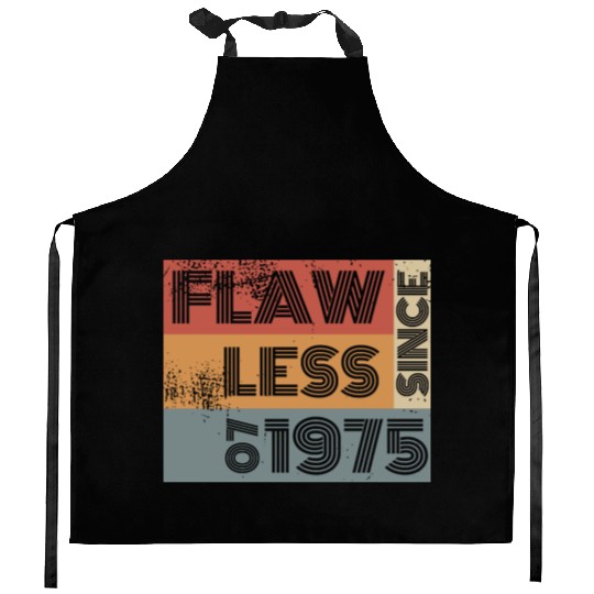 50th birthday Flawless since 07/1975 Kitchen Aprons