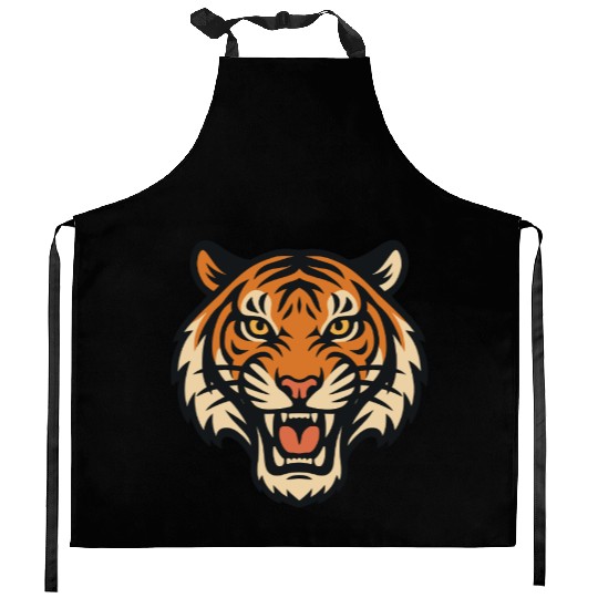 tiger symbol Kitchen Aprons