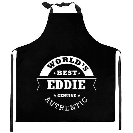 Eddie world s best funny name eddie Kitchen Aprons