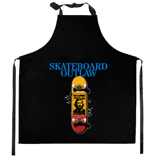 Skateboard Outlaw Kitchen Aprons
